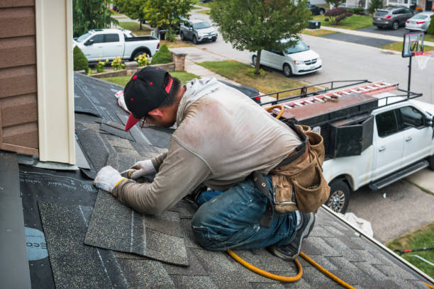 Professional Emergency Roof Repair technician working in Leechburg, PA
